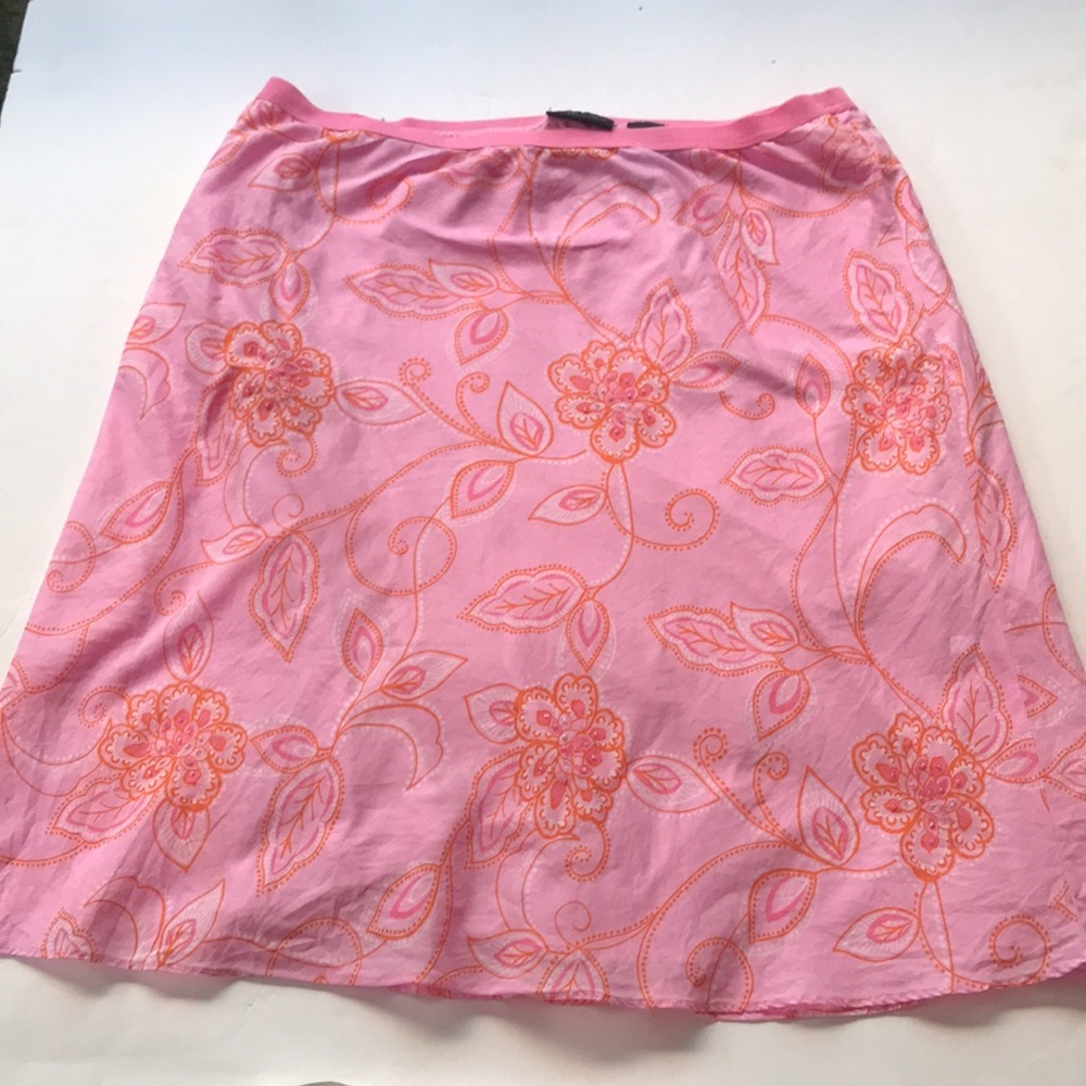 Vintage Y2k Barbie Pink Print Romantic Midi Skirt Rare 90‘s Pastel Ballet Large - Picture 2 of 16